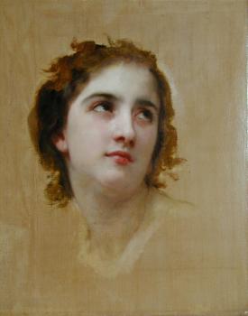 William-Adolphe Bouguereau : Sketch of a Young Woman